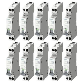 SIEMENS Kit De Disyuntores Termomagn&eacute;ticos 16a 1p+n 4,5ka, Curva C, 1 M&oacute;dulo 5sl30167