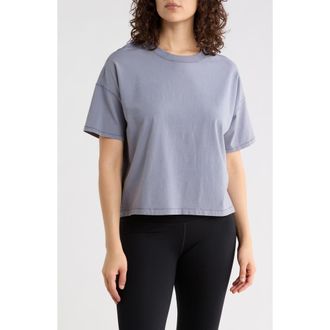90 Degree by Reflex Stone Wash Boxy Crop T-Shirt in Weathervane at Nordstrom Rack, Size X-Large