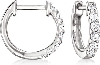 Ross-Simons Lab-Grown Diamond Hoop Earrings in Sterling Silver
