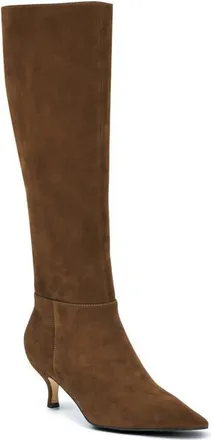 Nine West Somas Knee High Boot in Dark Natural Suede at Nordstrom, Size 7.5