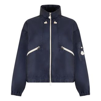 Moncler Light Jackets, female, Blue, Size: M Marmacy Jacket