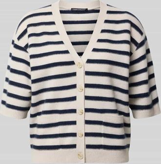 Luisa Cerano Luisa Cerano Cardigan aus Wolle-Kaschmir-Mix mit 1/2-Arm in Offwhite, Gr&ouml;&szlig;e 34