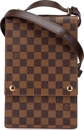 Louis Vuitton Pre-owned Womens Vertical Trunk Pochette Crossbody - Brown Textile - One Size