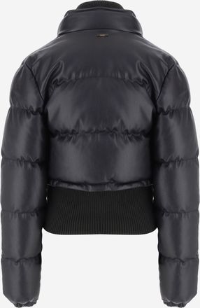 Just Cavalli Quilted Polyester Down Jacket - Black