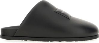 Givenchy Schoenen, Heren, Zwart, 42 EU, Leer, Label Flat Mules
