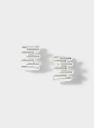 UNCOMMON MATTERS Womens Ripple half-Hoop Earrings