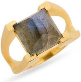 Dean Davidson Mini Plaza Labradorite Ring in Yellow Gold/Labradorite at Nordstrom, Size 7