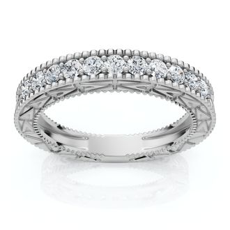 Pompeii3 1/3Ct Diamond Stackable Anniversary Wedding Ring 14k Gold or Platinum Lab Grown