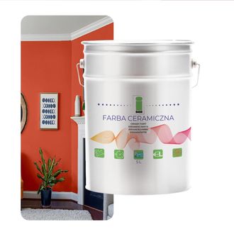 OEM Pintura Cer&aacute;mica Para Paredes, Lavable, Salm&oacute;n Oscuro, 5 L, Resistente A Las Manchas