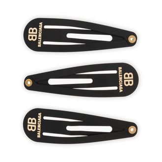 Balenciaga Accessoires, Dames, Zwart, ONE Size, Driepak haarspelden