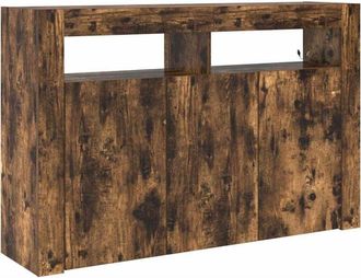 vidaXL Vitrina Roble ahumado 116 x 30 x 75 cm Madera contrachapada vidaXL