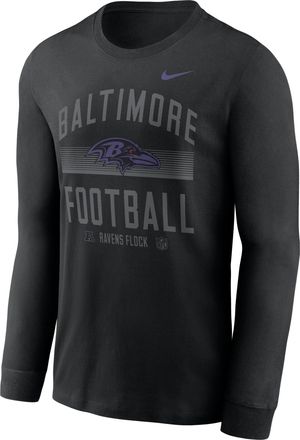 Nike Baltimore Ravens Essential Nike Mens Dri-FIT NFL Long-Sleeve T-Shirt in Black | NKAC00A8G-CWK