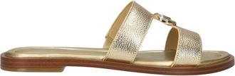 Michael Kors Schoenen, Dames, Geel, 39 EU, Leer, Erin Platte Sandaal