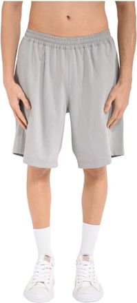 BONSAI Korte Broeken, Heren, Grijs, S, Wol, Casual Shorts
