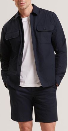 Ted Baker Levon Shirt Jacket in Navy at Nordstrom, Size 3