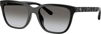 Coach HC 8429D 50023C 56mm Womens Square Sunglasses