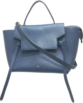 Celine Pre-owned Leather celine-bags - Dames - Vintage Handtas - Blauw - ONE Size - Leer - Vintage