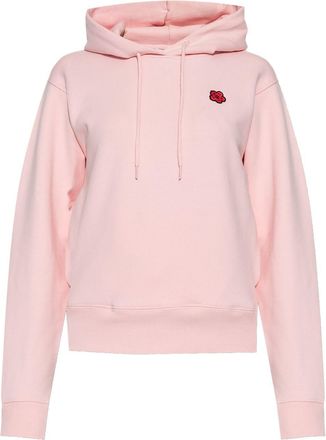 Kenzo Boke Flower-print cotton hoodie - women - Cotton - S - Pink
