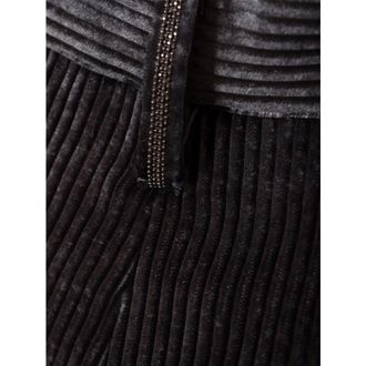 Brunello Cucinelli Black Velvet Tailored Trousers, Brand Size 42 (US Size 8)