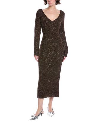 Lela Rose Sequin Midi Sweaterdress