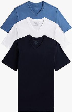 Tommy Hilfiger Mens Cotton Classics V-Neck Undershirt 3-Pack - Multi - S