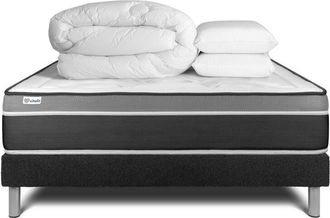 VITALIT Pack Colch&oacute;n Negro Muelles Y Viscoel&aacute;stica 200 X 200