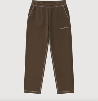Museum of Peace and Quiet Womens Wordmark Reverse Stitched Sweatpants In Brown