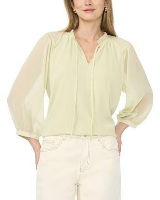 Vince Camuto Split Neck Raglan Sleeve Blouse