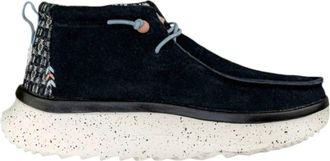 Hey Dude Eco-leren enkellaarzen met logo - Dames - Veterlaarzen - Zwart - 41 EU - Schoenen
