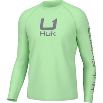 Huk Icon T-Shirt Men Patina Graphic Print Performance Fishing Long Sleeve DSGL34