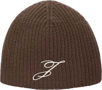 Jacquemus Dark Brown Logo Beanie Cap