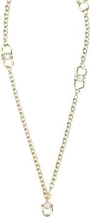 Ferragamo Womens Chain Link Pendant Necklace In Gold