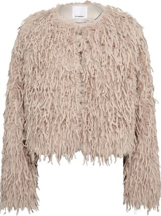 Co'Couture Chaqueta de Borrego Sint&eacute;tico - Jackets - Mujer - Beige - XS