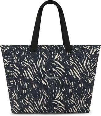 Freddy Borsa Shopper in canvas animalier con zip