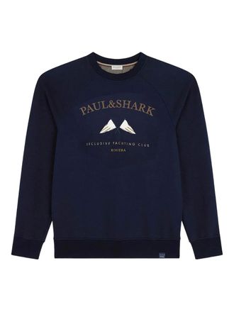 Paul & Shark logo-detailing sweatshirt - men - Cotton/Nylon/Elastane - XXXL - Blue
