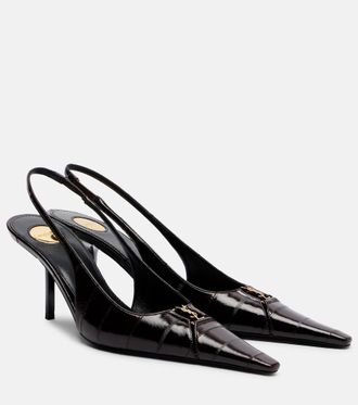 Saint Laurent Salones destalonados Babylone de piel