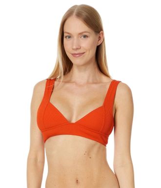 L*Space L*Space Hailey Bikini Top Womens Pimento Thick Strap Swimwear GBO3006