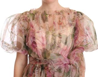 Dolce & Gabbana Multicolor Floral Print Long Maxi Gown Womens Dress