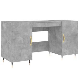 Berkfield Home Desk Concrete Grey 140x50x75 cm Engineered Wood | Size: 140 x 50 x 75 cm