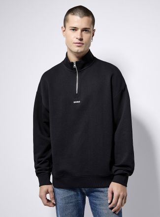 HUGO BOSS Mens Durty zip-up mock-neck sweatshirt