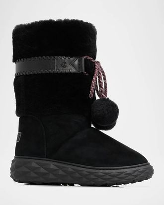 Jimmy Choo London Cobi Shearling & Suede Boots