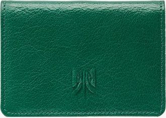 Tusk Siam Business Card Case in Emerald /Geranium at Nordstrom