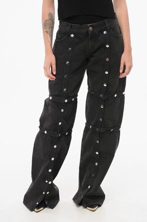 The Attico Jeans Baggy Modulari con Bottoni a Pressione 26cm The Attico