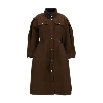 Simone Rocha Dames, Jurken, Bruin, Maat: XS Katoen