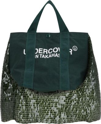 Undercover Borsa tote con paillettes - Verde