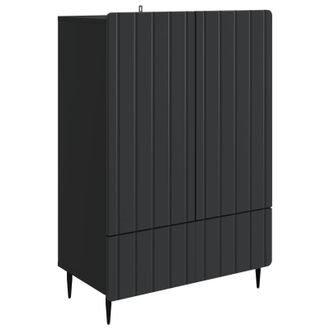 vidaXL Aparador Negro 66 X 34,5 X 97 Cm Madera De Ingenier&iacute;a Vidaxl