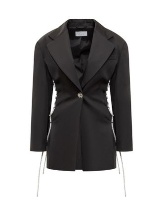 Giuseppe Di Morabito Black Embellished Notched Lapel Blazer