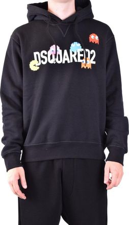 Dsquared2 Black Cotton Hoodie