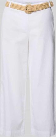 Christian Berg Culotte aus Leinen-Mix mit G&uuml;rtel in Weiss, Gr&ouml;&szlig;e 34