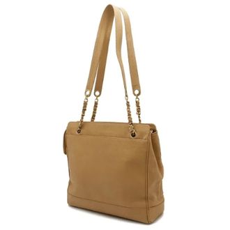 Chanel Pre-owned Shoulder Bags, female, Brown, Size: ONE SIZE Pre-owned Vintage Leather Shoulder Bag